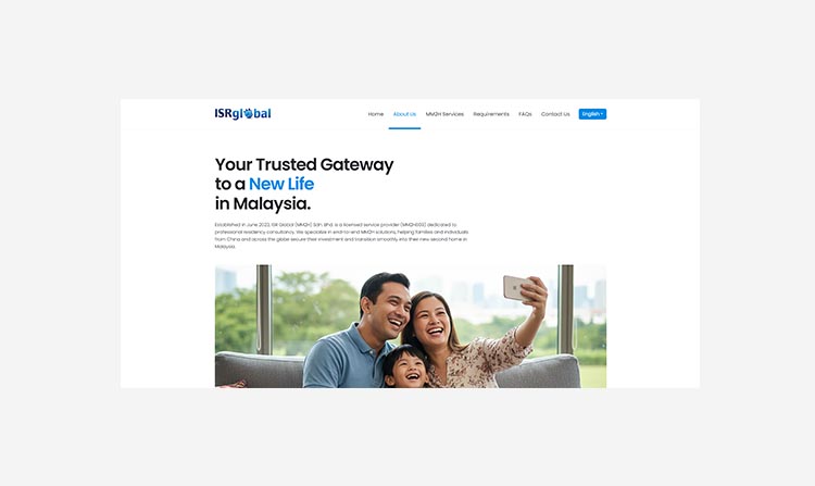 Multilingual website for ISR Global (MM2H) Sdn Bhd - MM2H Service Provider