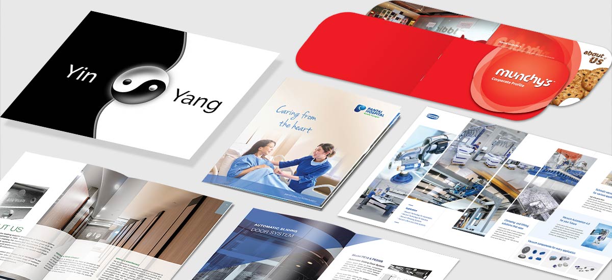 Company profile design with Yin Yang Concept